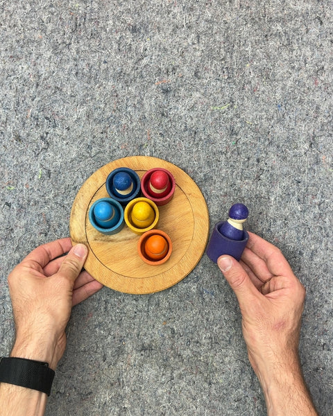 Wooden Stacking Peg Dolls and Cups