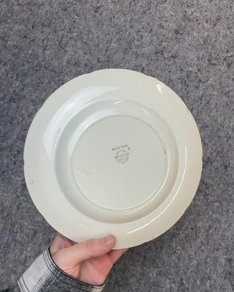 3 Willow Weave Wedgwood Snack Plates