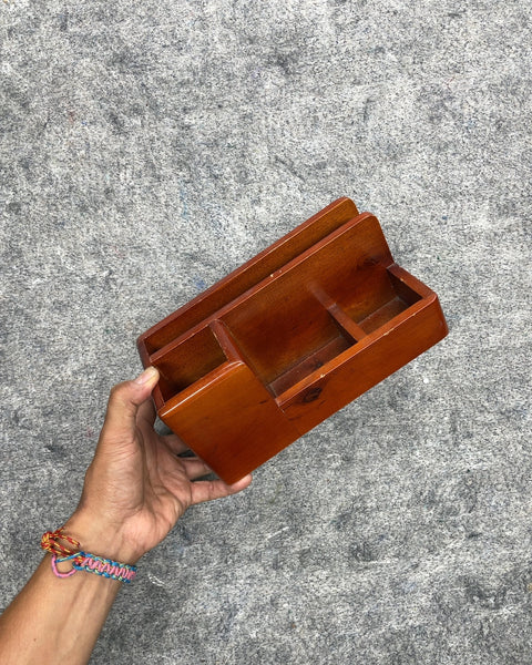 Eldon Wooden Desktop Mail and Pen Organizer, 9x4x4”