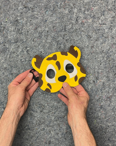 Leopard Print Felt Animal Mask