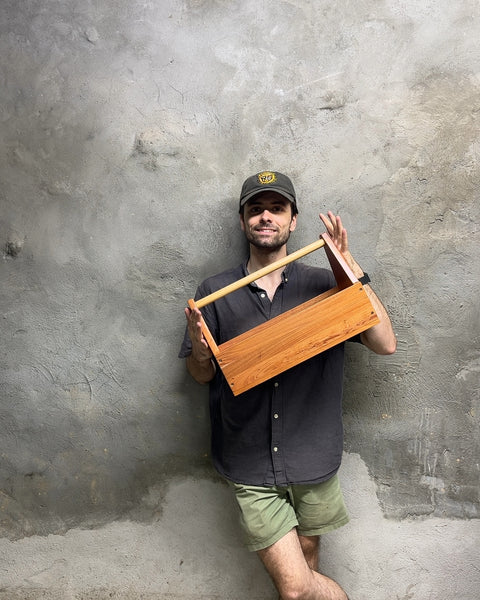 Cool Wooden Tool Caddy Made In The USA, 18"