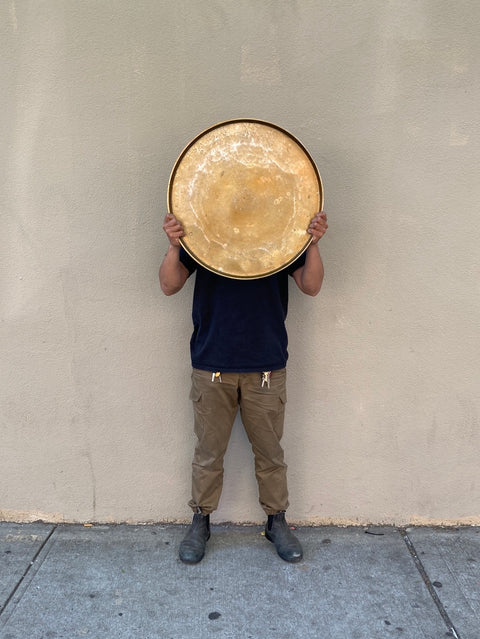 Antique Brass Tray, 20”
