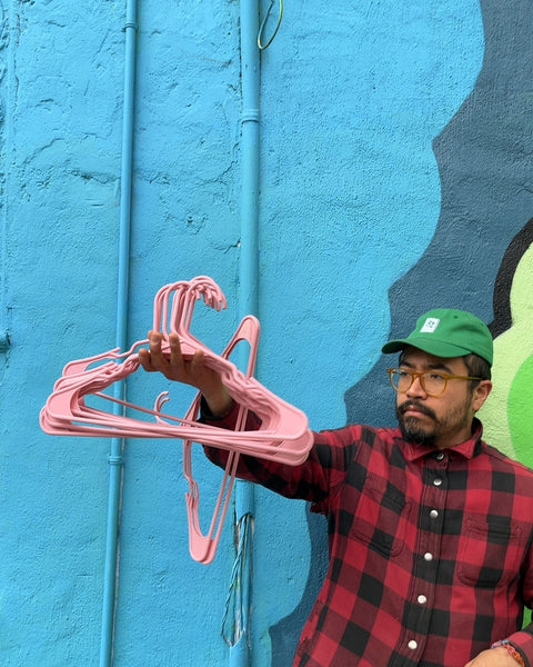 15 Or So Pink Plastic Clothes Hangers