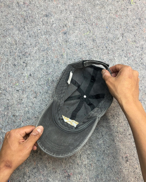 Gray Baseball Cap with Yellow Embroidery