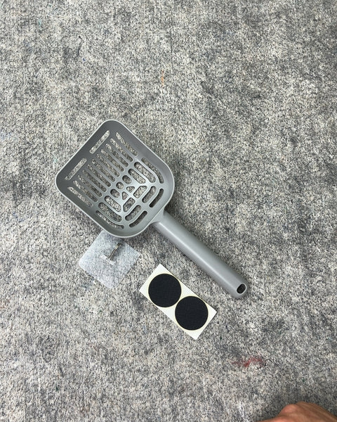 Another Gray Cat Litter Scoop with Wall Hook