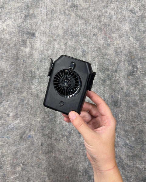 Portable Belt Clip-On Fan, Three Speed, Charges with USB-C Cord (Not Included)