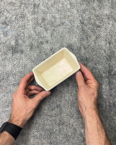 Ceramic Rooster Mini Loaf Pan, 4x6"