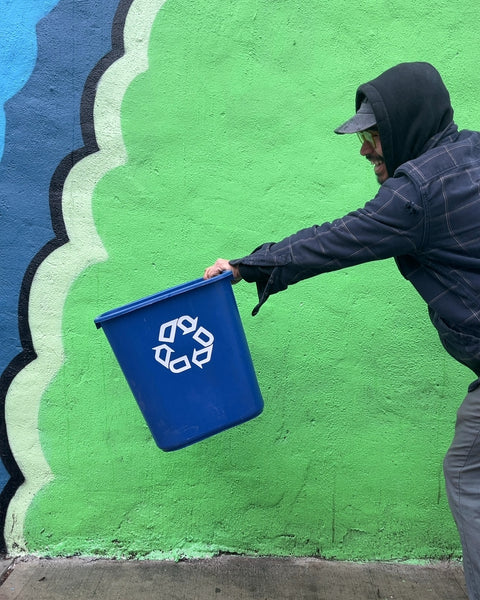 Blue Recycling Bin
