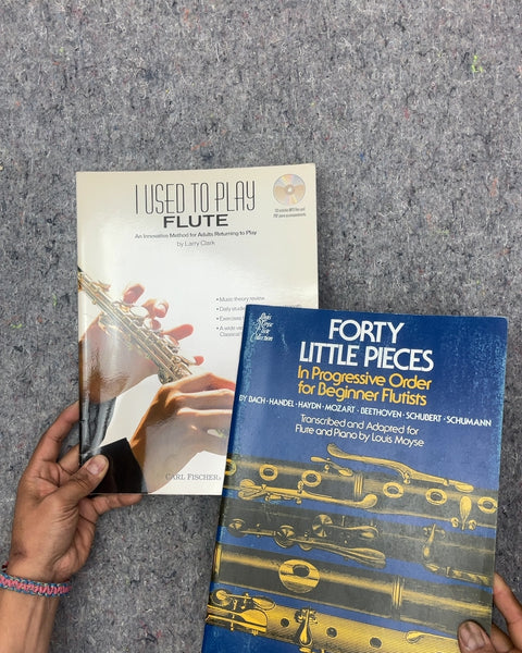 I Used to Play Flute by Larry Clark and Forty Little Pieces for Beginner Flutists by Louis Moyse