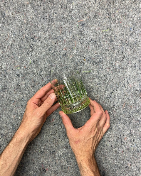 Pretty Green Tinted Drinking Glass