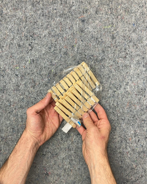 Bunch Of Wooden Clothespins