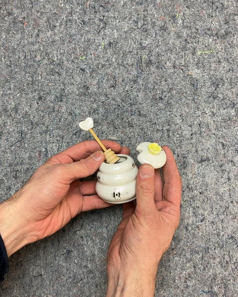 Ceramic Honey Pot with Dipper