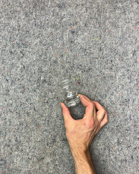 Clear Glass Candle Holder