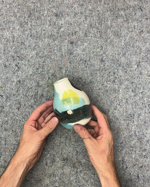 Super Cute Abstract Painted Ceramic Vase