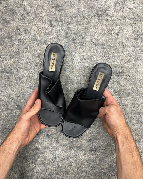 Steve Madden Ashton Platform Mules in Black, Size US 8.5W