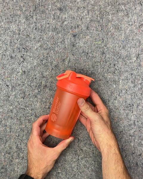 BlenderBottle Orange Shaker Bottle, No Whisk