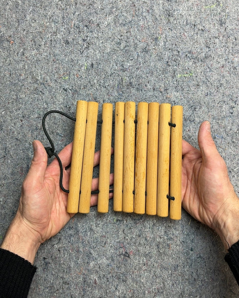 Wooden Trivet with Black Cord