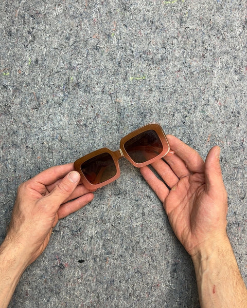 Old Ladies with Mad Chanel Cologne On Sunglasses, Gradient Pink