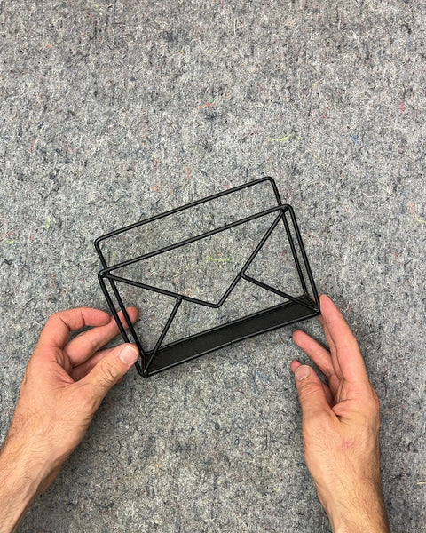 Black Metal Wire Envelope Holder