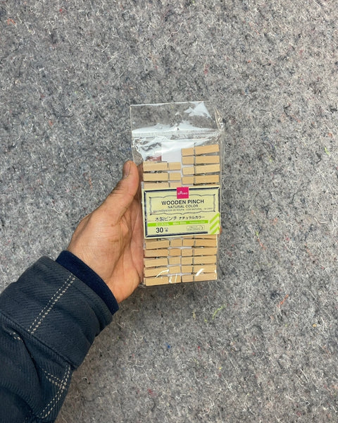 Daiso Wooden Pinch Clothes Pins, 30 Pcs