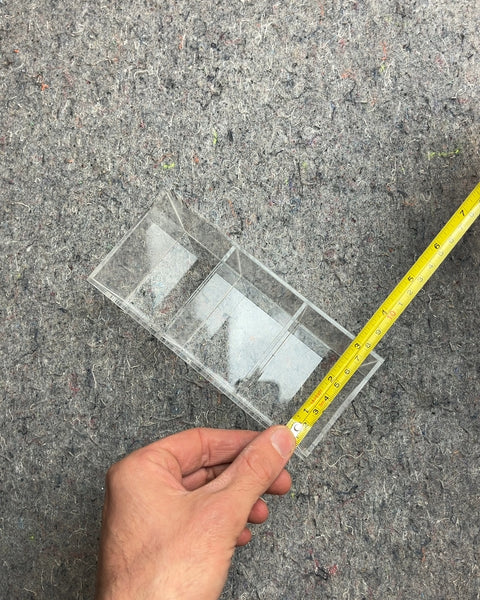 Clear Acrylic 4-Compartment Organizer, 3x7"