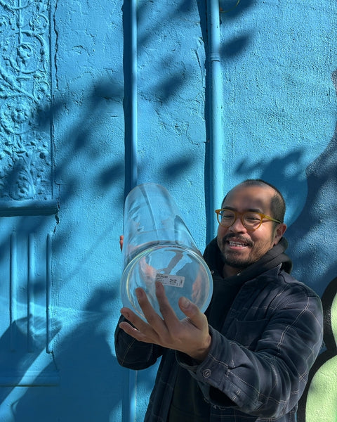 Giant Cylinder Glass Vase, 26"