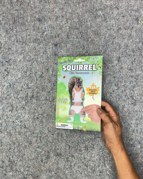 Dress-Up Squirrel with Underpants Sticker Set