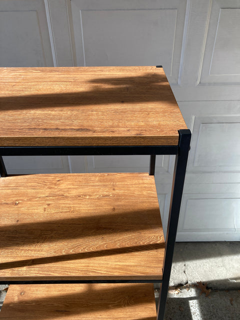 Wood & Metal Shelving Unit, W24xD17xH55”