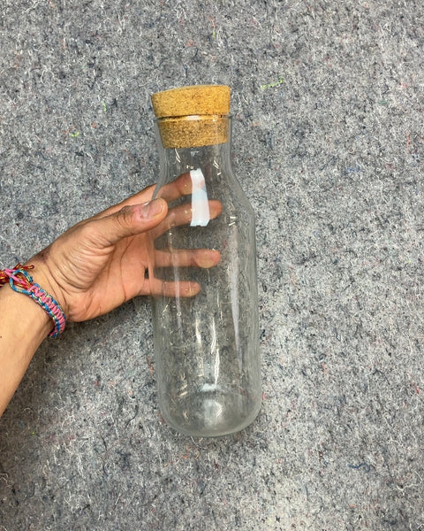 Big Glass Bottle with Cork Stopper