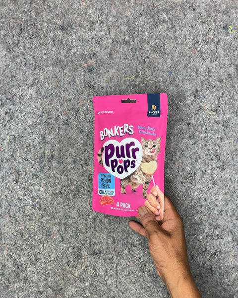 Bonkers Purr Pops Meaty Salmon Kitty Snacks, Unexpired
