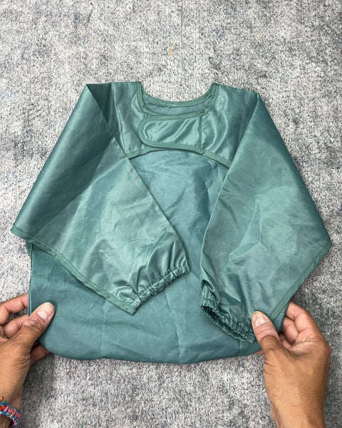 Green Long Sleeve Baby Bib