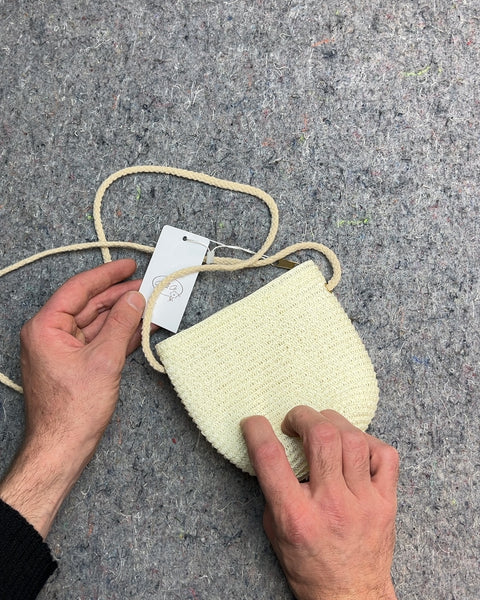 Crochet Mini Crossbody Bag with Flower Detail
