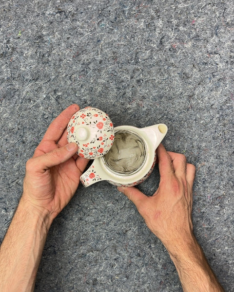 Floral Ceramic Teapot with Infuser