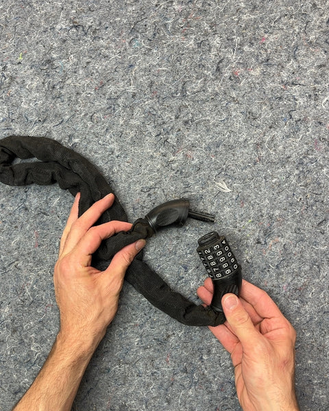Black Bike Chain Lock with Combination (Code Is 10115)