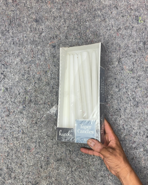 Hyoola White Taper Candles, 12 Pieces