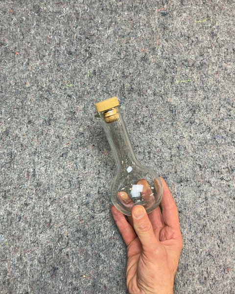 Vintage-style Clear Glass Bottle With A Cork Stopper