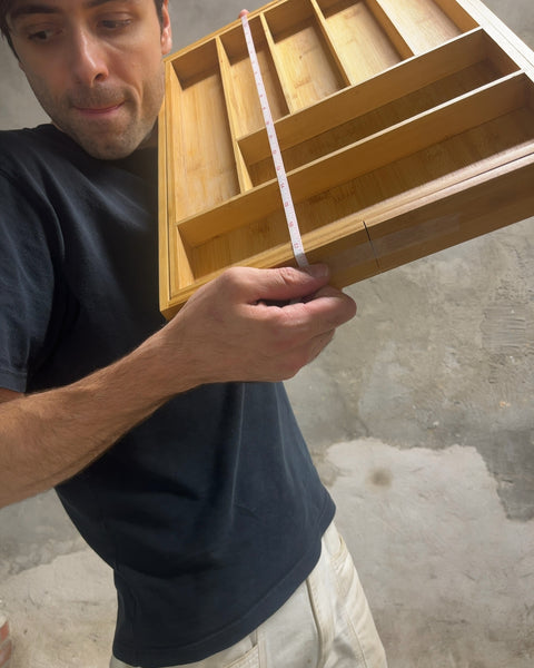 Bamboo Expandable Cutlery Drawer Organizer, 13x17"