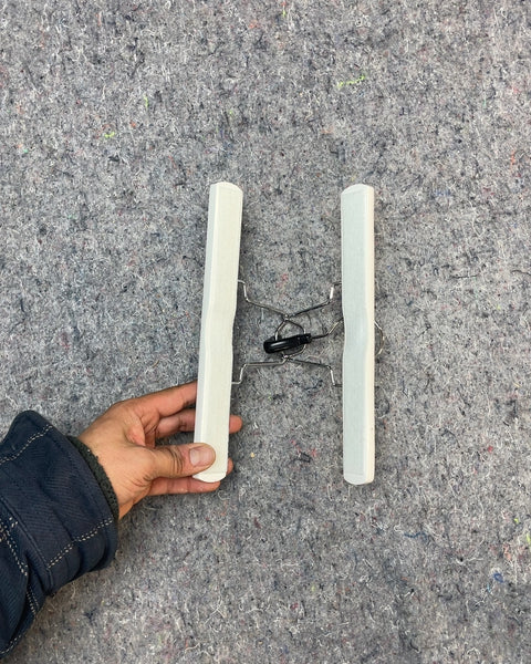 4 White Pant Hangers