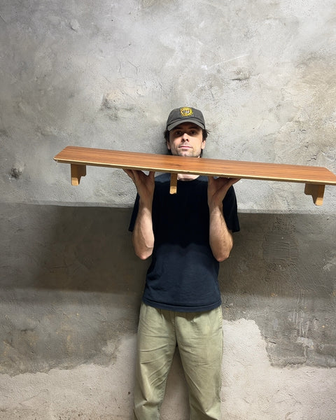 Solid Wood Desk Shelf with Eco Cork Legs For Raising Laptops, Printers..., L43xW9xH5"