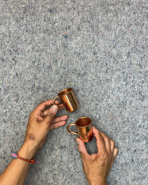 Copper Mini Mugs Set of 2