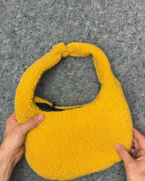 Yellow Fleece Shoulder Bag