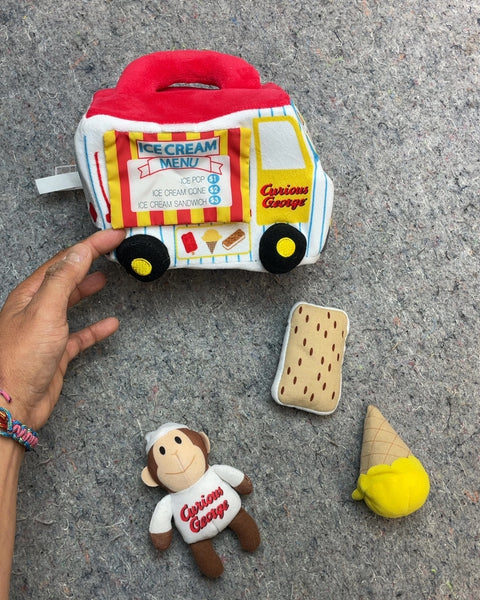 Curious George Ice Cream Truck Plush Toy Set