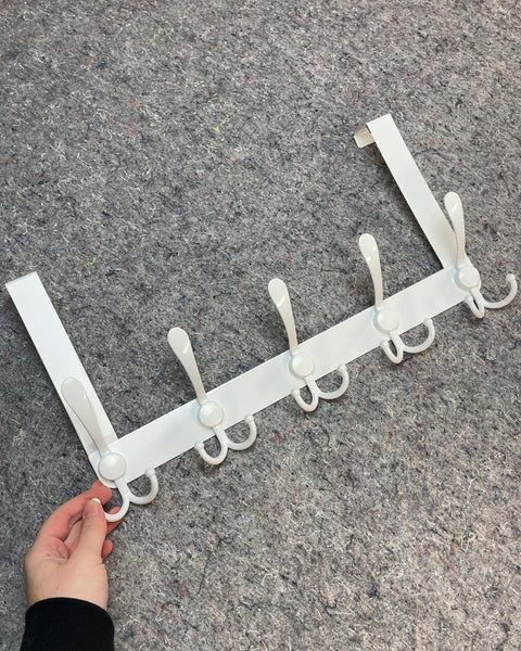 Over The Door Hook Rack, White