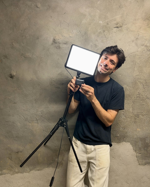 LED Video Light Panel with Tripod Stand and Phone Mount