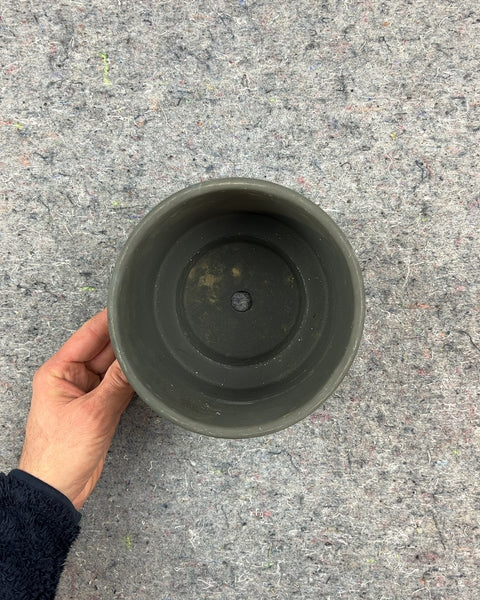 Fancy Gray Ceramic Planter, 6"