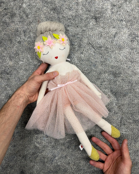 Handmade Fabric Ballerina Rag Doll