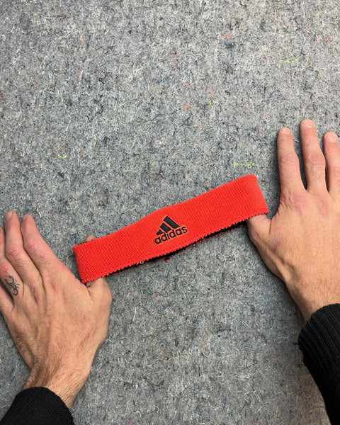 Adidas Red and Black Reversible Headband