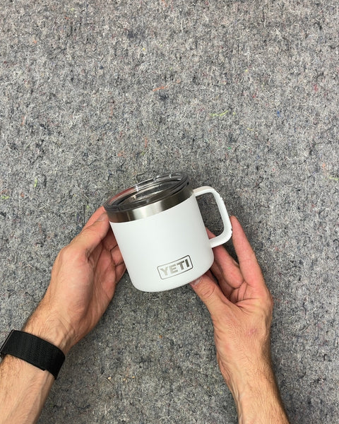 Yeti White Insulated Mug with Lid