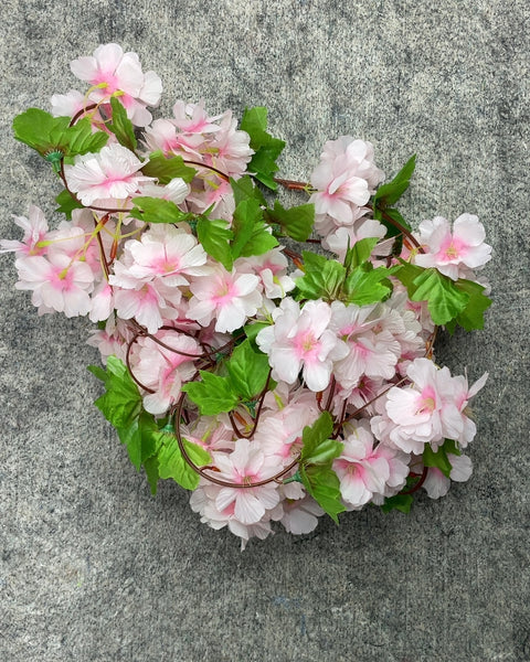 Faux Pink Cherry Blossom Garland