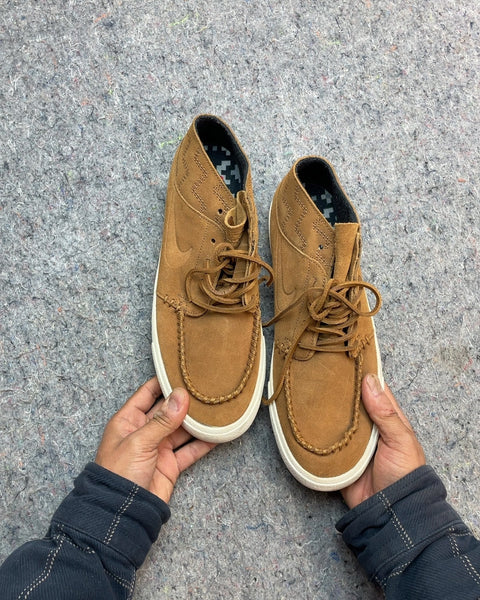 Nike Brown Suede Mid-Top Sneakers, Sz 9.5 M US or 43 EU